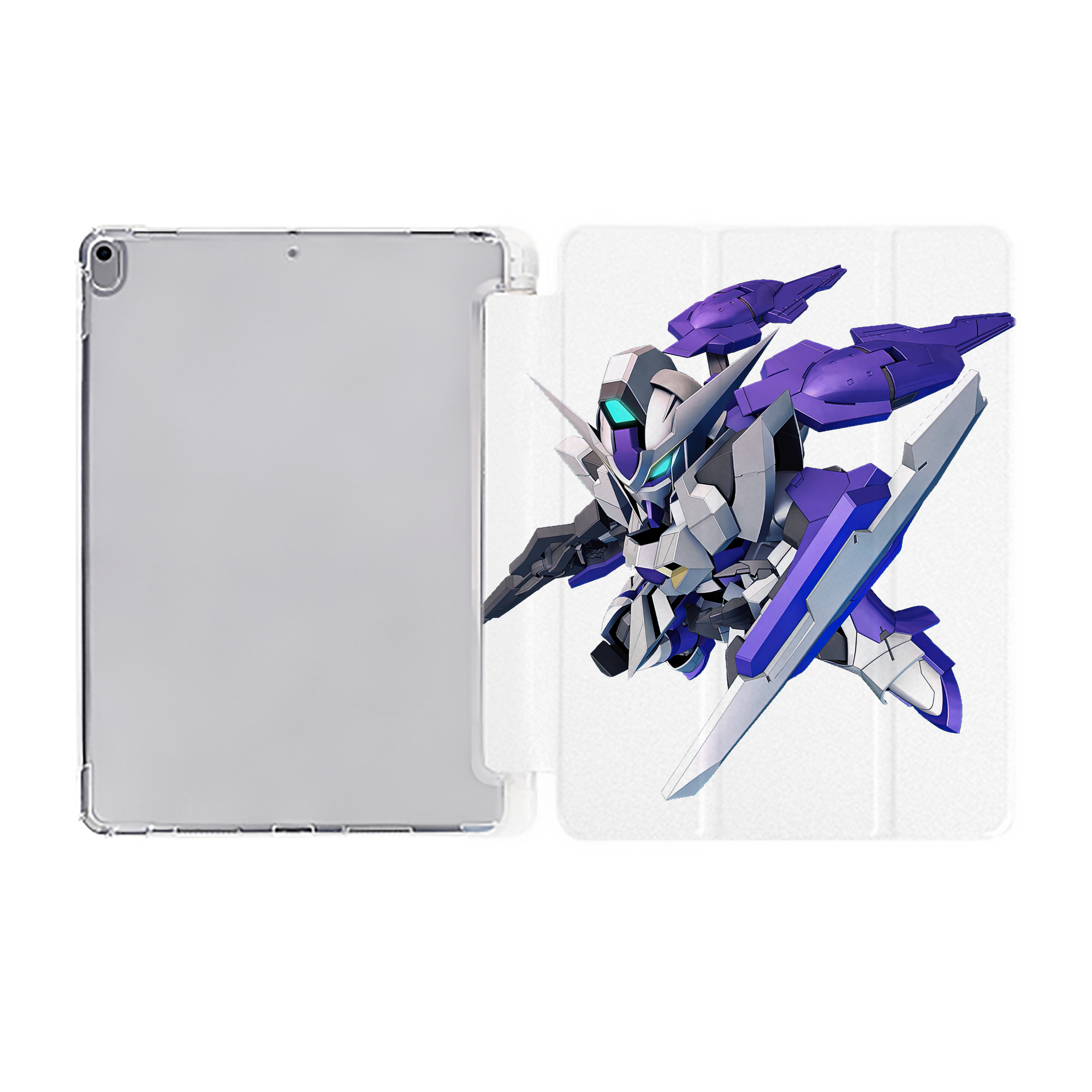 （画像用） 機動戦士ガンダム Mobile Suit Gundam IPad ケース ペン収納付き 三つ折りスタンド PUレザー×シリコン 対応機種9.5/10.5/10.9インチ